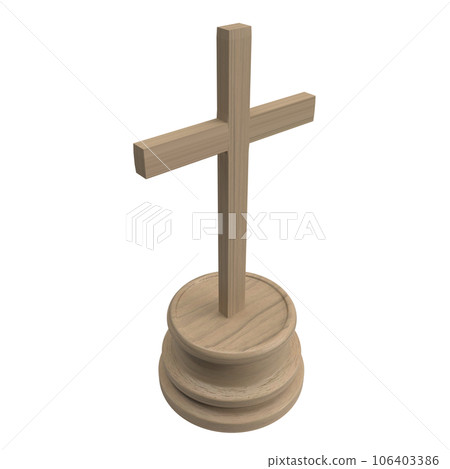 The cross  for religion concept 3d rendering 106403386