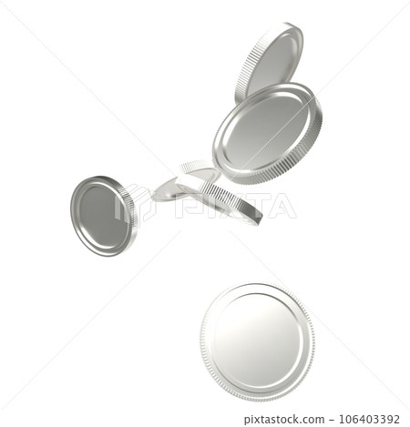 Silver Coin Under A Magnifying Glass Stock Photo - Download Image