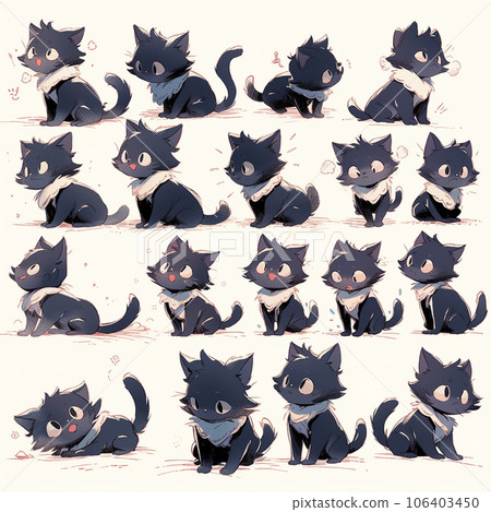 Preference sheet with various cat illustrations Preference sheet with various cat illustrations 106403450