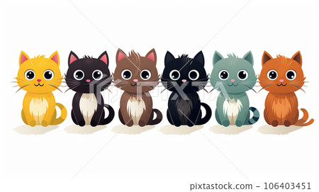 Preference sheet with various cat illustrations Preference sheet with various cat illustrations 106403451