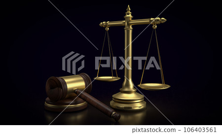 The Hammer and Libra for law and justice concept 3d rendering The Hammer and Libra for law and justice concept 3d rendering 106403561