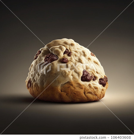 Scone chocolate chip cookie. realistic food illustration AI-generative Scone chocolate chip cookie. realistic food illustration AI-generative 106403608