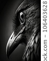 raven eye macro close portrait studio silhouette photo black white backlit motion contour tattoo 106403628