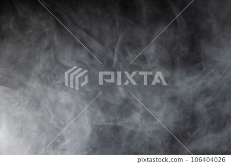 White clouds of smoke with copy space on black background 106404026