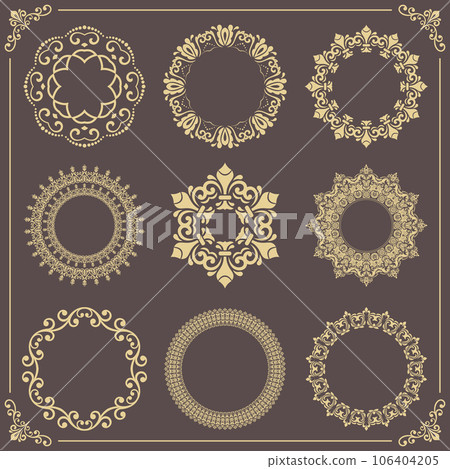 Vintage Big Set of Round Patterns Vintage Big Set of Round Patterns 106404205