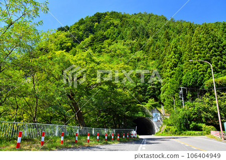 View of the Sanbonmatsu Tunnel from the island side (Matsumoto City, Nagano Prefecture) [August 2023] 106404949