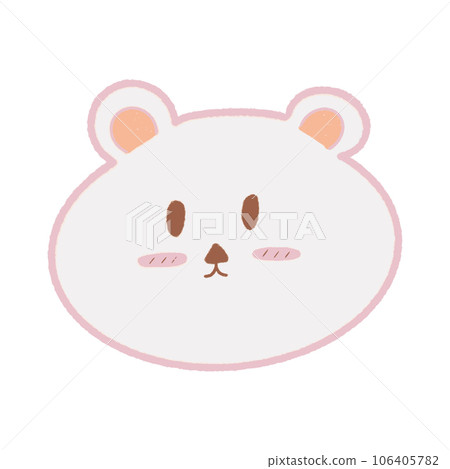 Cute Bear Face Vector Flat Icon 106405782