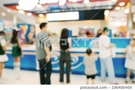 Abstract blurred of people in shopping mall of department store for background Abstract blurred of people in shopping mall of department store for background 106406409