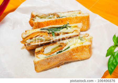 Meat stuffed pepper sandwich Meat stuffed pepper sandwich 106406876