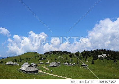 Slovenia, Velika Planina, Mala village Slovenia, Velika Planina, Mala village 106407302