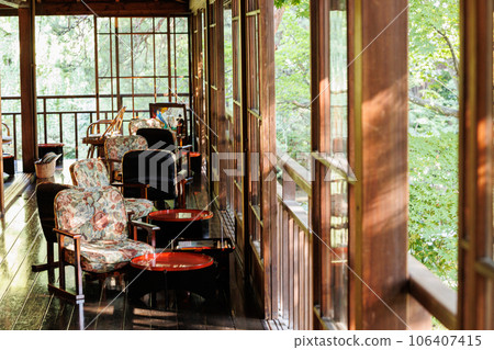 Atmospheric old Japanese house landscape material 106407415
