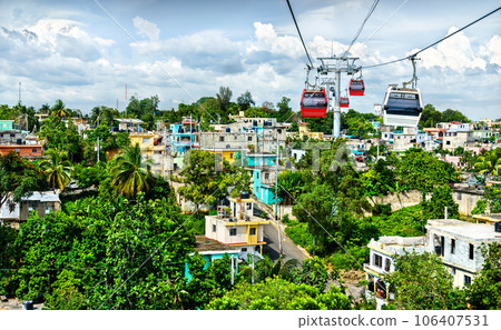 Cable car, public transit in Santo Domingo, capital of Dominican Republic Cable car, public transit in Santo Domingo, capital of Dominican Republic 106407531
