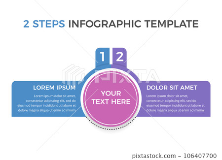 Infographic Template with 2 Steps Infographic Template with 2 Steps 106407700