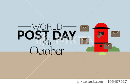 World Post Day Celebrates the Timeless Art of Communication and the Global Reach of Postal Connections. Vector Illustration Template. World Post Day Celebrates the Timeless Art of Communication and the Global Reach of Postal Connections. Vector Illustration Template. 106407917