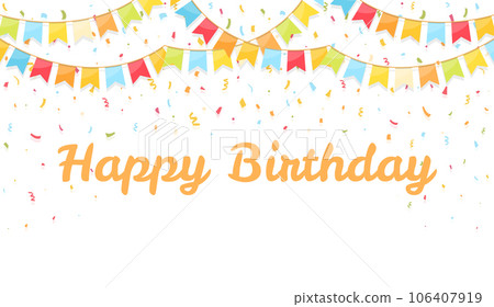 Background with Bunting and Confetti Background with Bunting and Confetti 106407919