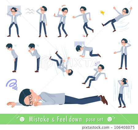 A set of programmer engineer men expressing failure and depression A set of programmer engineer men expressing failure and depression 106408075