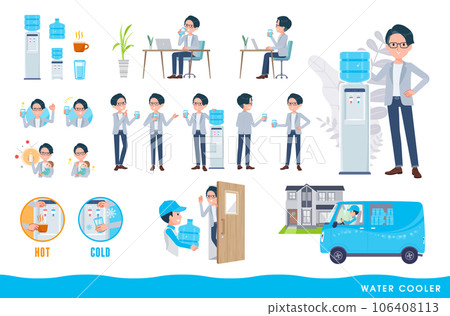 一組水服務器和程序員工程師。易於編輯的矢量藝術。 一組水服務器和程序員工程師。易於編輯的矢量藝術。 106408113