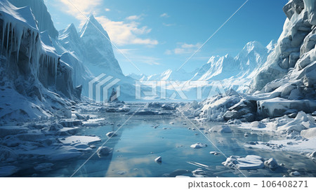 Polar ice melting due to global warming 106408271