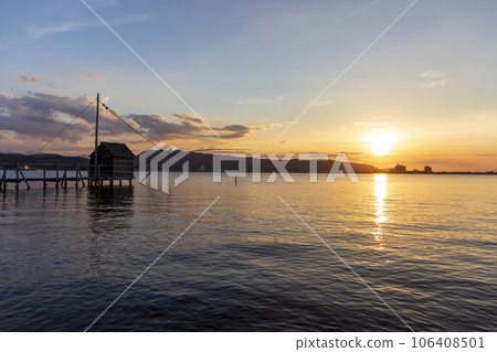 Lake Togo and sunset Lake Togo and sunset 106408501