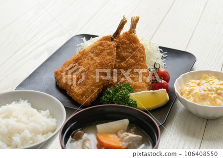fried horse mackerel rice fried horse mackerel rice 106408550