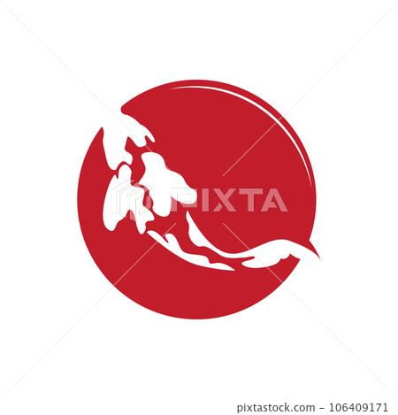 Koi Fish Logo Design, Chinese Lucky And Triumph Ornamental Fish Vector, Company Brand Gold Fish Icon 106409171