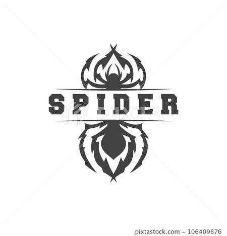 Spider Logo Animal Insect Symbol Design Simple Silhouette Illustration Spider Logo Animal Insect Symbol Design Simple Silhouette Illustration 106409876