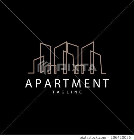 Apartment Building Logo, Modern Design Style Line Vector Symbol Illustration Template Apartment Building Logo, Modern Design Style Line Vector Symbol Illustration Template 106410036