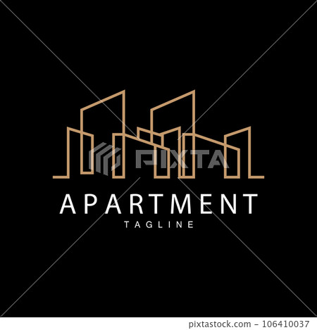 Apartment Building Logo, Modern Design Style Line Vector Symbol Illustration Template Apartment Building Logo, Modern Design Style Line Vector Symbol Illustration Template 106410037