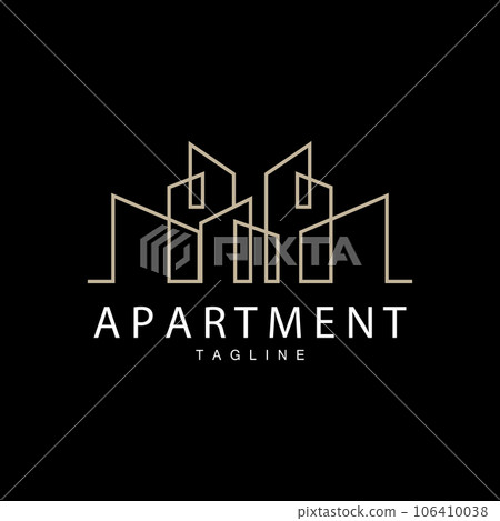 Apartment Building Logo, Modern Design Style Line Vector Symbol Illustration Template Apartment Building Logo, Modern Design Style Line Vector Symbol Illustration Template 106410038