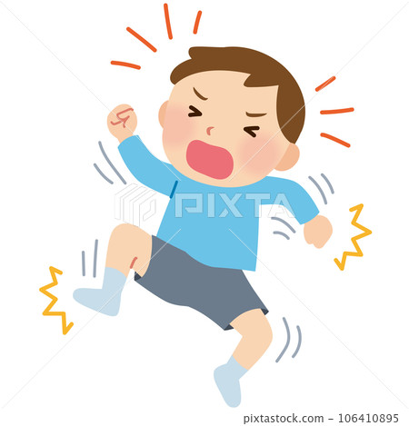Child with a tantrum, boy, developmental disorder 106410895