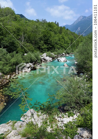 River in Triglav National Park, Slovenia 106411101