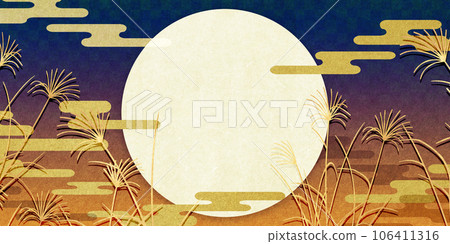 黃昏秋天背景月亮 106411316