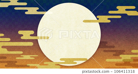 Moon viewing 15th night autumn Japanese style background 106411318