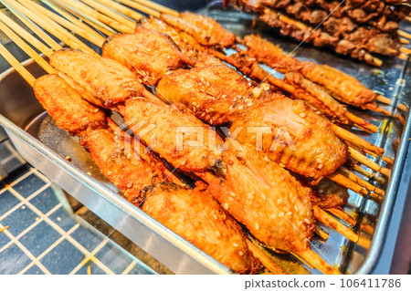 Street Food Grilled Chicken Wings Street Food Grilled Chicken Wings 106411786