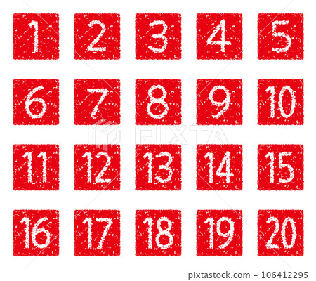 Hand-drawn crayon material Number icon set up to 20 Hand-drawn crayon material Number icon set up to 20 106412295