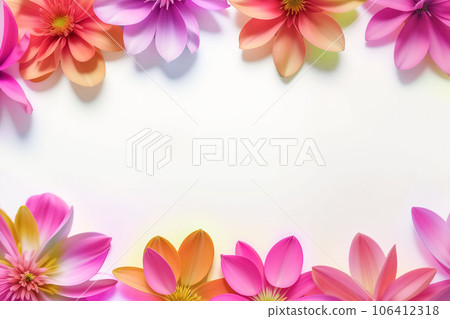 背景圖像與彩色花瓣邊框 AI 圖像 106412318