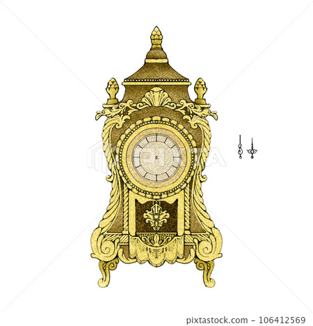 古董座鐘(獨立指針)/柔和風格 古董座鐘(獨立指針)/柔和風格 106412569