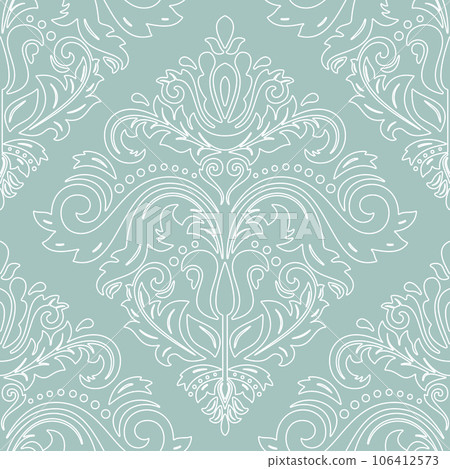 Orient Damask Seamless Vector Background With Arabesques Orient Damask Seamless Vector Background With Arabesques 106412573