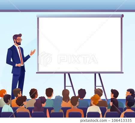 Business Man Talk Seminar Class Team Presentation 106413335