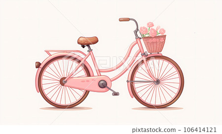 手绘卡通自行车插画 手绘卡通自行车插画 106414121