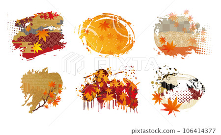 Autumn leaves Japanese style frame set Autumn leaves Japanese style frame set 106414377