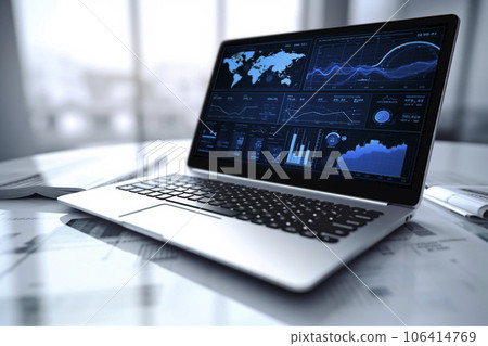 Futuristic user interface technology online concept, Generative AI 106414769