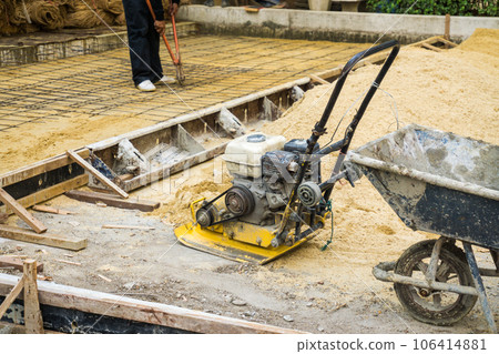 Bundle of wiremesh metal floor lean construction site building Bundle of wiremesh metal floor lean construction site building 106414881