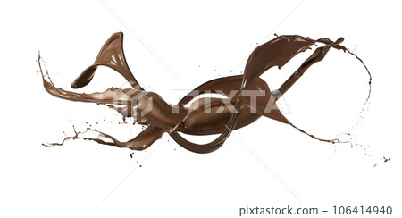 liquid chocolate wave 106414940