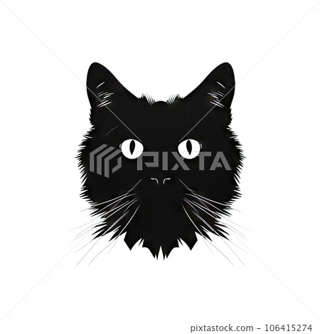 Black cat icon symbol Stock Illustration