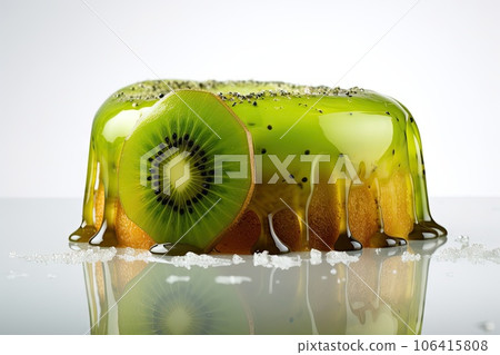 Kiwi Cake, Green Fruit Dessert Piece, Green Jelly Pie, Kiwi Tart, Abstract Generative AI Illustration Kiwi Cake, Green Fruit Dessert Piece, Green Jelly Pie, Kiwi Tart, Abstract Generative AI Illustration 106415808