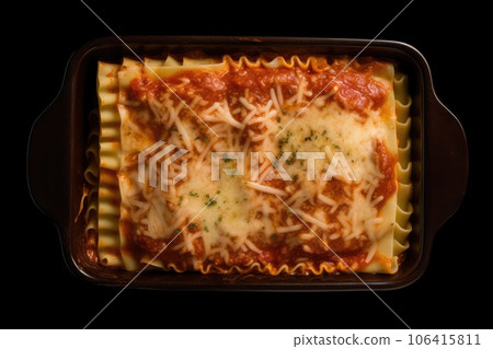 Lasagna Piece, Italian Cuisine Recipe, Cheese Lasagne, Lasagna Portion, Abstract Generative AI Illustration Lasagna Piece, Italian Cuisine Recipe, Cheese Lasagne, Lasagna Portion, Abstract Generative AI Illustration 106415811
