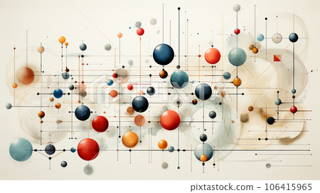 簡單、流行和幾何水彩背景 106415965