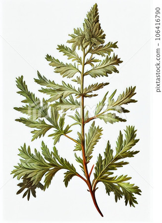 Artemisia Absinthium Botanical Illustration, Wormwood , Mugwort, Sagebrush, Abstract Generative AI Illustration Artemisia Absinthium Botanical Illustration, Wormwood , Mugwort, Sagebrush, Abstract Generative AI Illustration 106416790