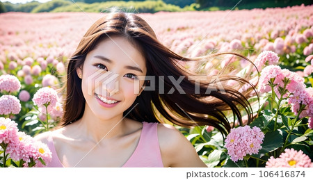 可愛的女孩照片“AI生成圖像” 106416874